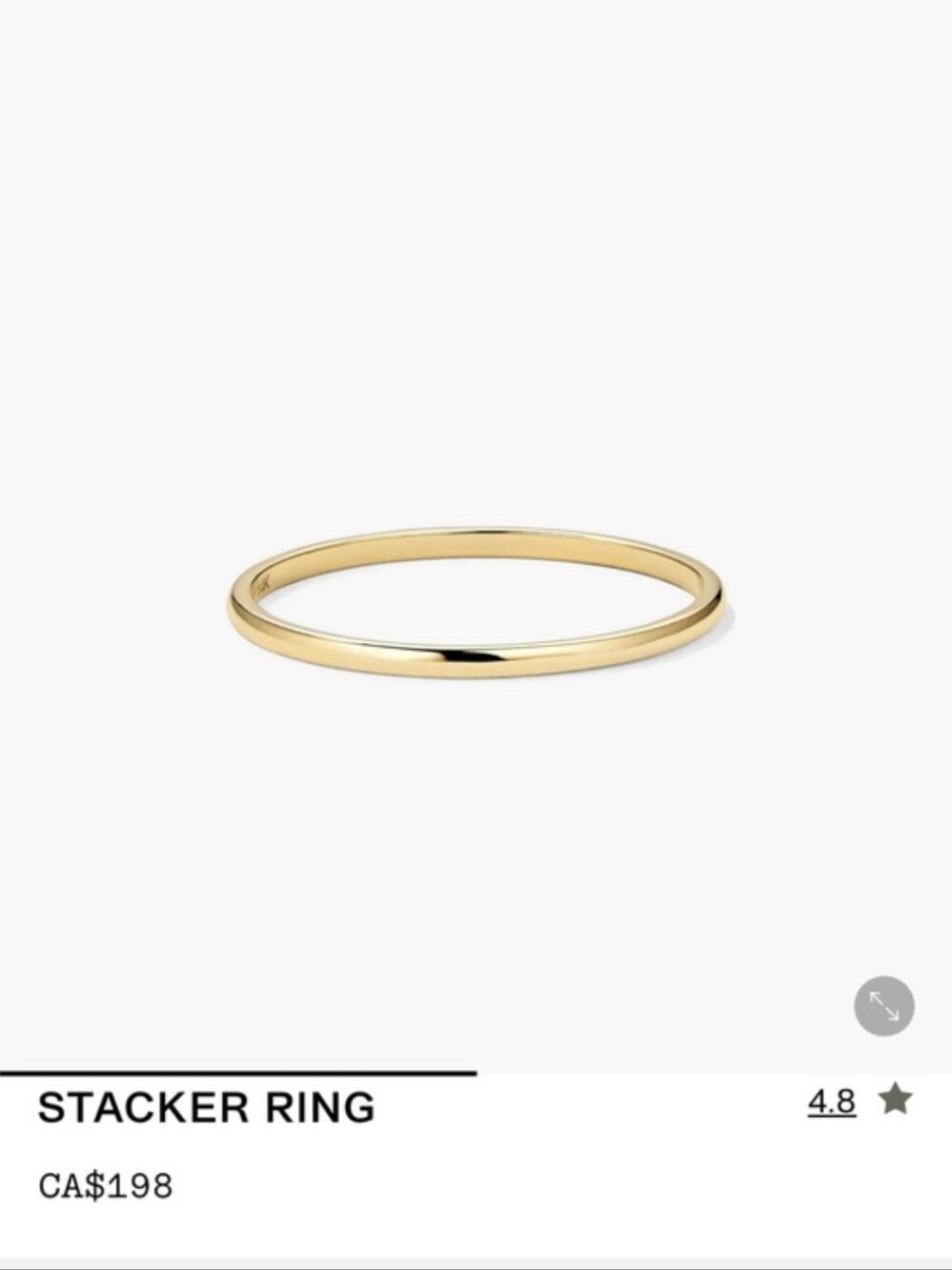 Mejuri 14k Solid Gold Stacker Ring - Women's Minimalist Band